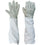 Pair Protective Beekeeping Gloves, Goatskin Bee Keeping with Vented Long Sleeves - Grey and White