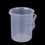 250ml Transparent Plastic Graduated Beaker with Handle
