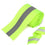 Silver Reflective Tape Safty Strip Sew on Lime Green Synth Fabric 3 Meters