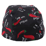 Men Women Catering Chef Cook Bakers Charms Restaurant Cafe Use Check Headwrap Bandana Hat Head Do Tied Cap Black + Red
