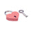 Old Vintage Antique Style Small Padlock Heart Shaped With Keys-Pink