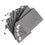 10Pcs A5 Size Gray Plastic Zippered Document Folder File Bag Office Supplies