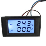 AC 80-300V 100A Digital LCD Ampere Voltage Meter Ammeter Voltmeter-Black